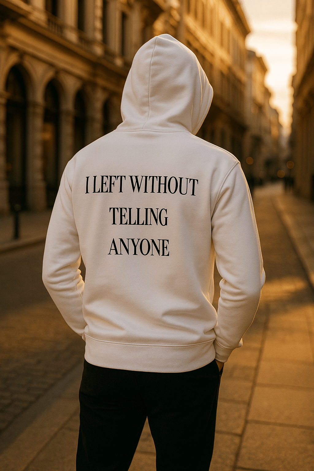 I LEFT WITHOUT TELLING ANYONE. Hoodie - Maison Nowhere