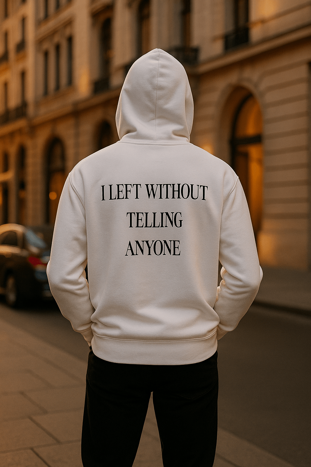 I LEFT WITHOUT TELLING ANYONE. Hoodie - Maison Nowhere