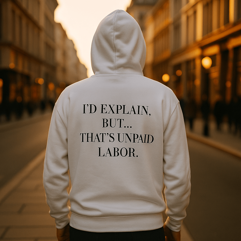 I’D EXPLAIN, BUT THAT’S UNPAID LABOR. Hoodie - Maison Nowhere