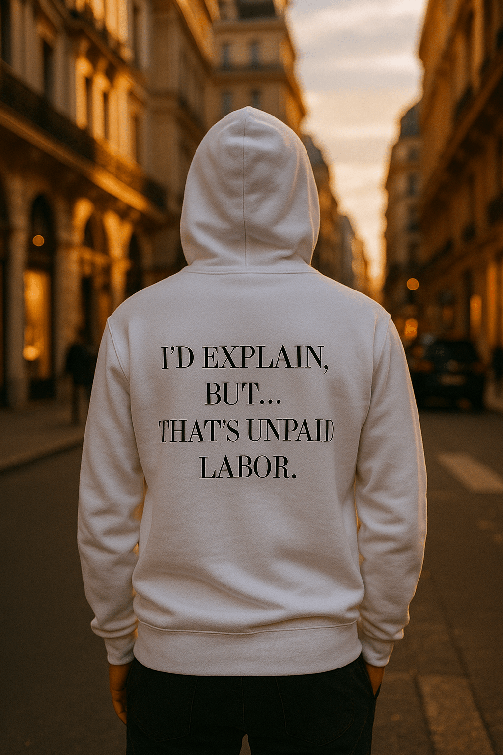 I’D EXPLAIN, BUT THAT’S UNPAID LABOR. Hoodie - Maison Nowhere