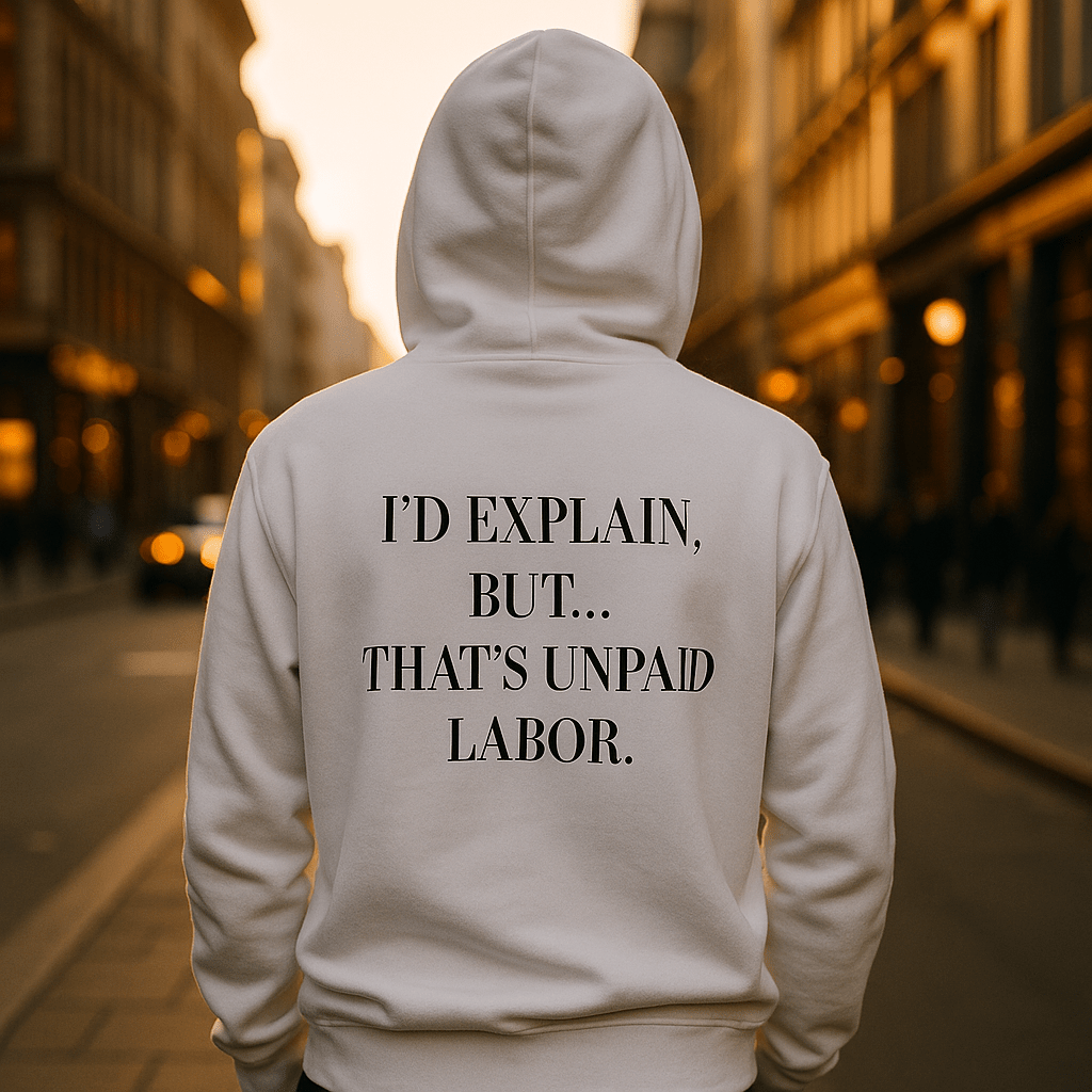 I’D EXPLAIN, BUT THAT’S UNPAID LABOR. Hoodie - Maison Nowhere