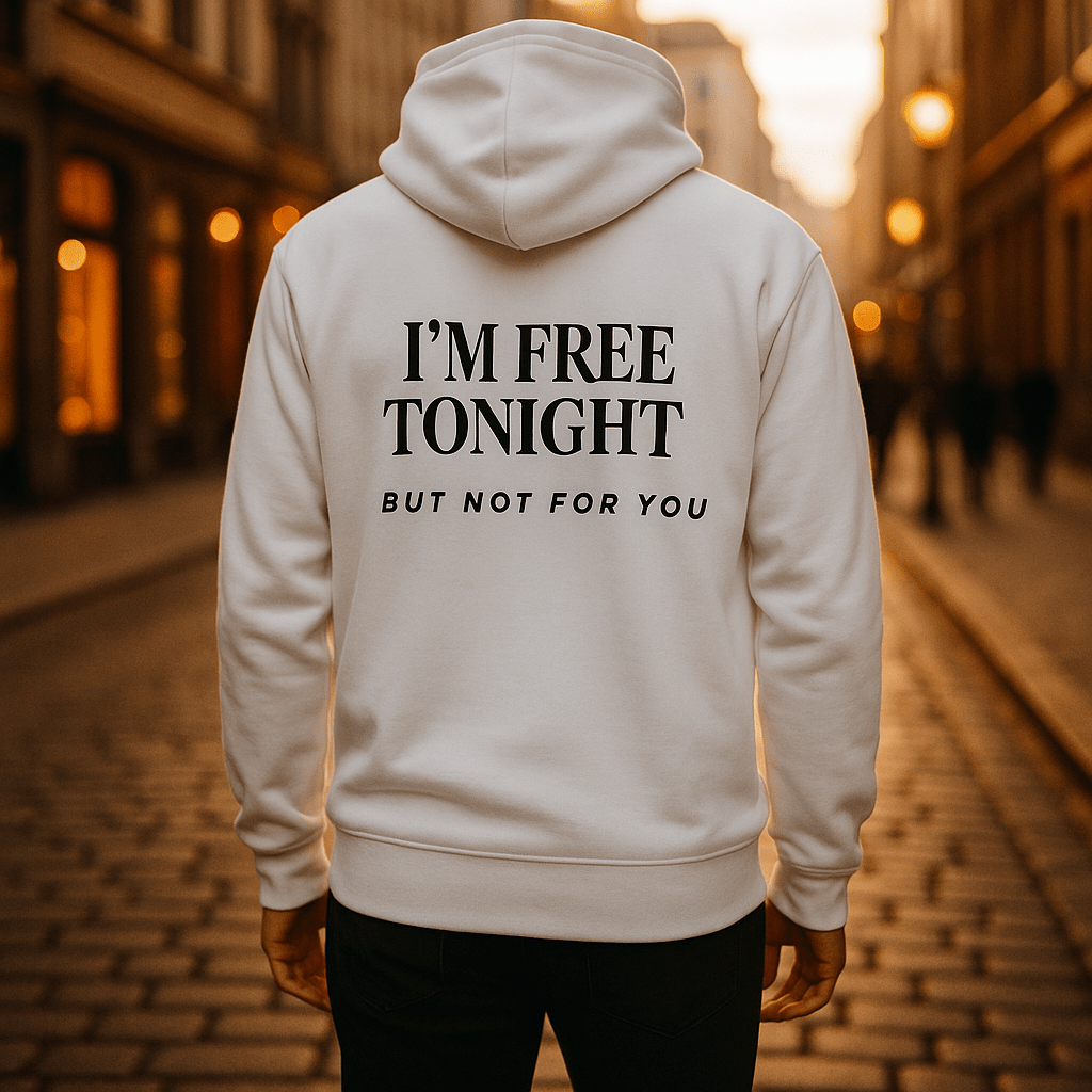 I’M FREE TONIGHT BUT NOT FOR YOU. Hoodie - Maison Nowhere