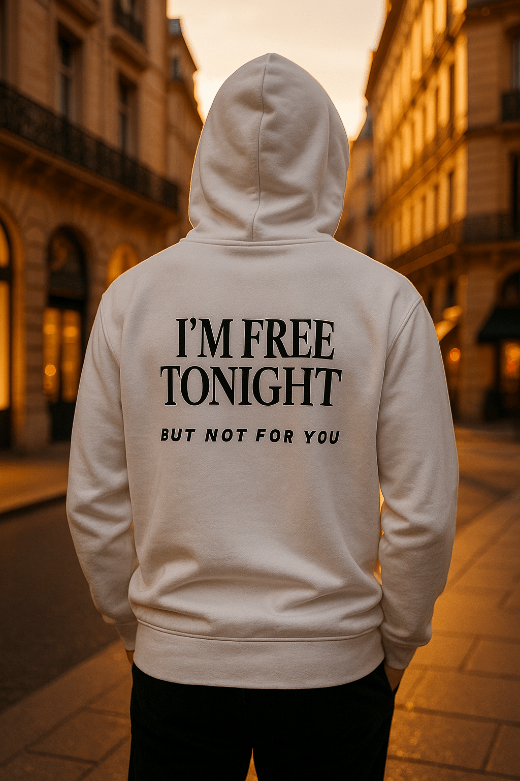 I’M FREE TONIGHT BUT NOT FOR YOU. Hoodie - Maison Nowhere
