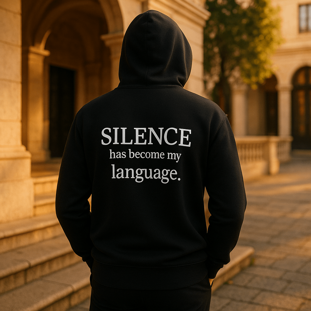 SILENCE HAS BECOME MY LANGUAGE. Hoodie - Maison Nowhere