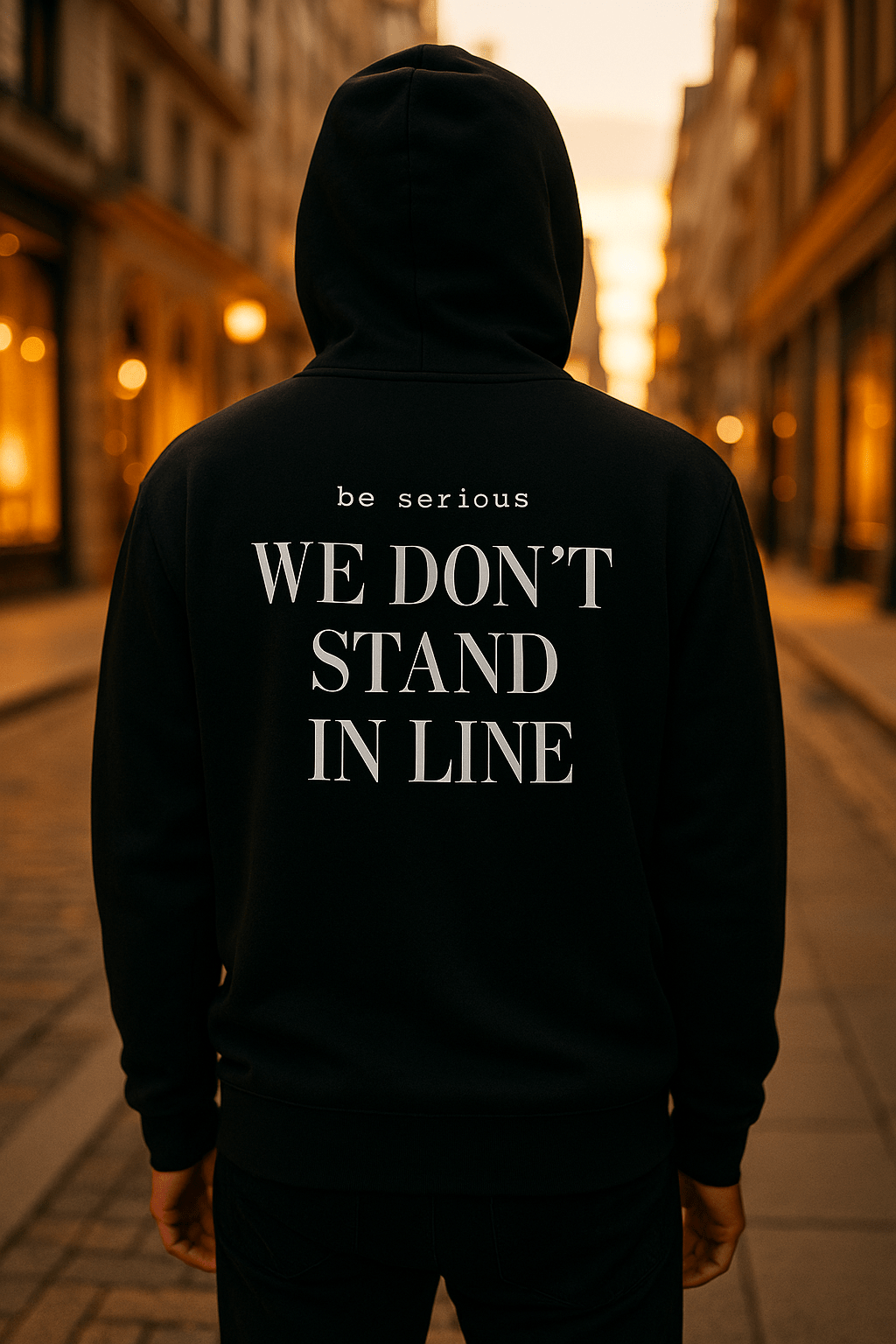 WE DON’T STAND IN LINE. Hoodie - Maison Nowhere