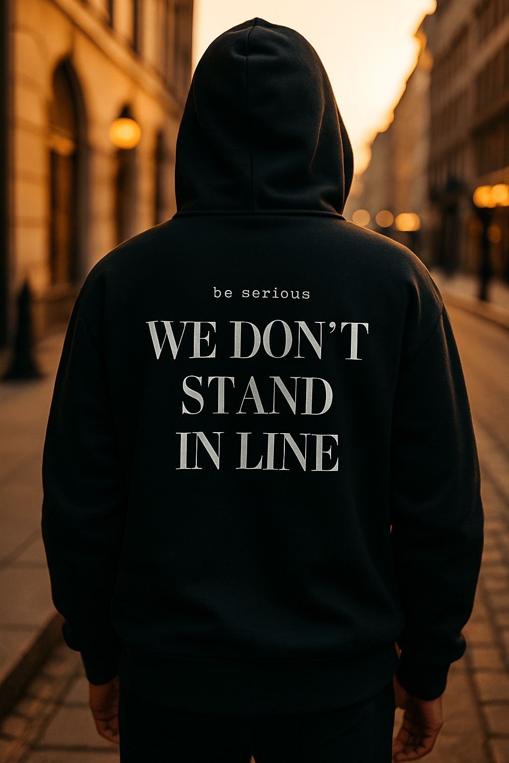 WE DON’T STAND IN LINE. Hoodie - Maison Nowhere